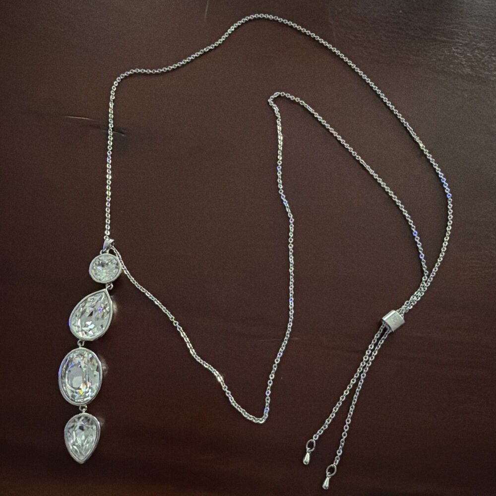 Touchstone Crystal by Swarovski TCS Glisten Pendant 1790N Long Necklace Display